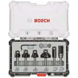 Bosch Kit de 6 fraises a araser et de bordage a queue de 8 mm 2607017469