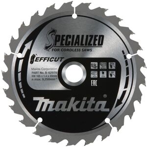 Makita B-62985 Lame de scie circulaire, T.C.T Efficut, 165x20 mm, 25 dents=old B-62979 - Publicité