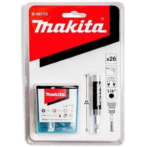 Makita B-48773 Jeu d´embouts plus porte-embout 80 mm, 26 pcs.