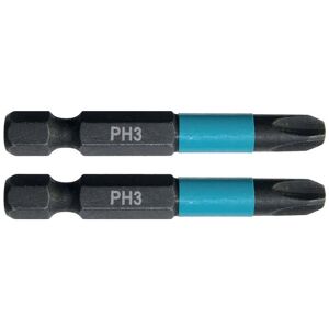 Makita B-63731 Embouts Impact Black 50 mm PHILLIPS (PH), Hexa 1/4&#039;&#039;