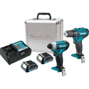 Makita CLX224X Ensemble de 2 machines DF333DZ+TD110DZ (2x1,5Ah+DC10WD+Valise en metal)