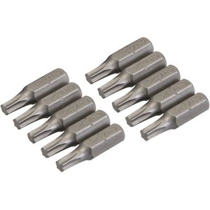 Silverline 10 embouts T25 chrome-vanadium 25mm torx