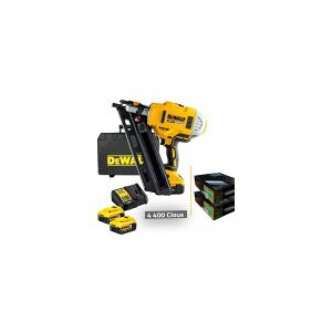 DEWALT CLOUEUR CHARPENTE DCN692P2 + 4400 Clous 2.8x70 annelés galva 12 microns - Publicité