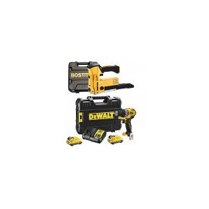 LOT DEWALT perceuse DCD701D2 12V 2.0Ah + Agrafeuse emballage BOSTITCH DSA-3522