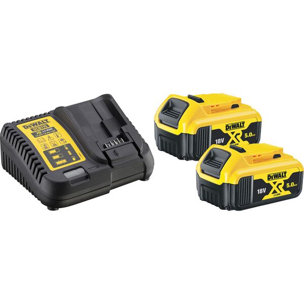 Kit chargeur + 2 batteries Dewalt Li-ion 18V - 5Ah