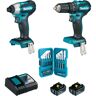 MAKITA Perceuse DHP483 + Visseuse à choc DTD155 18V 5Ah - DLX2221TJ2