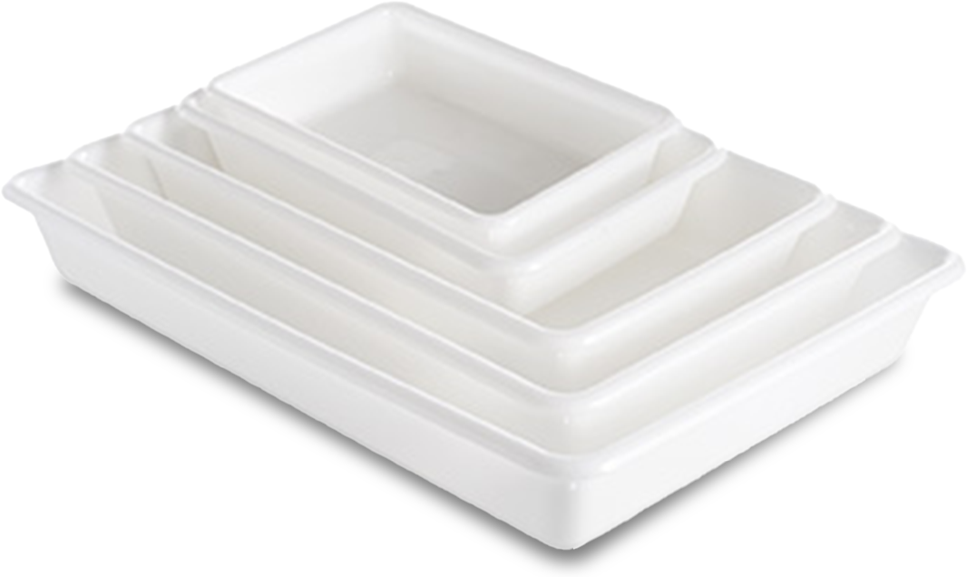 Axess Industries Bac alimentaire plat en PEHD   Dim. ext. Lxlxh 347 x 230 x 70 mm