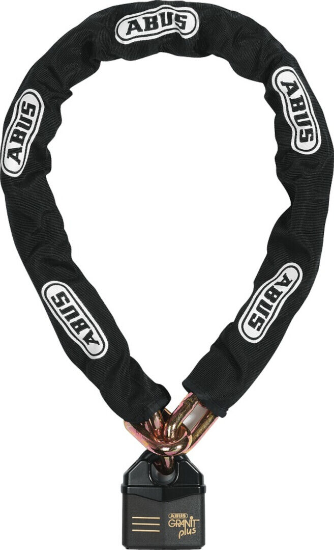 ABUS Granit Power Chain 37 14KS Black Loop Serrure de chaîne Noir taille : 120 cm