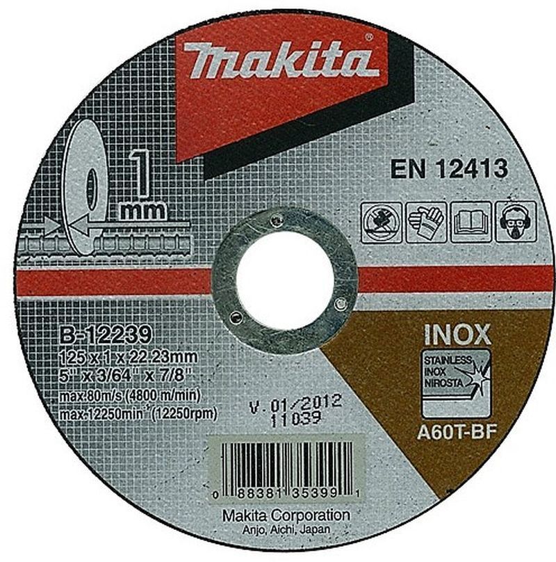 Makita B-12239 Disque a tronçonner 125x1,0x22,23 mm Inox new E-03040