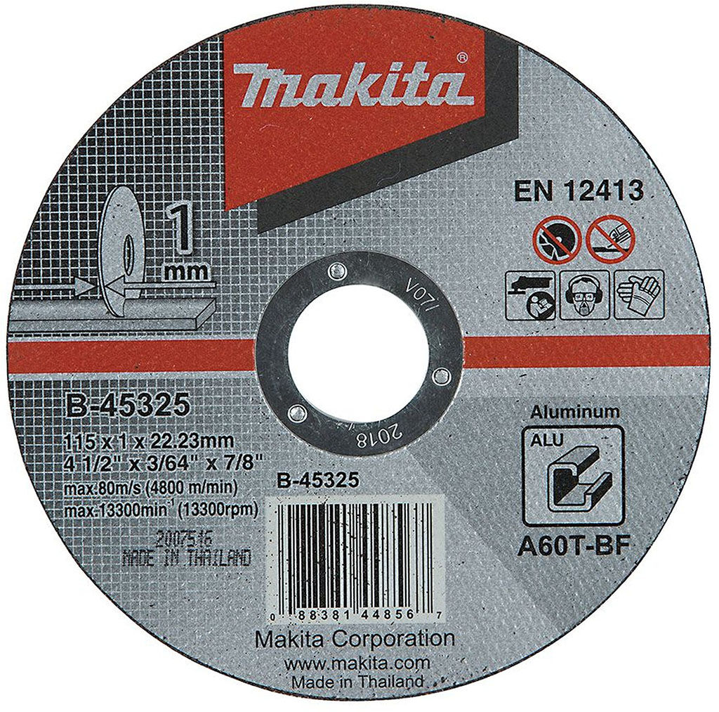 Makita B-45325 Disques a tronçonner 115x1x22mm