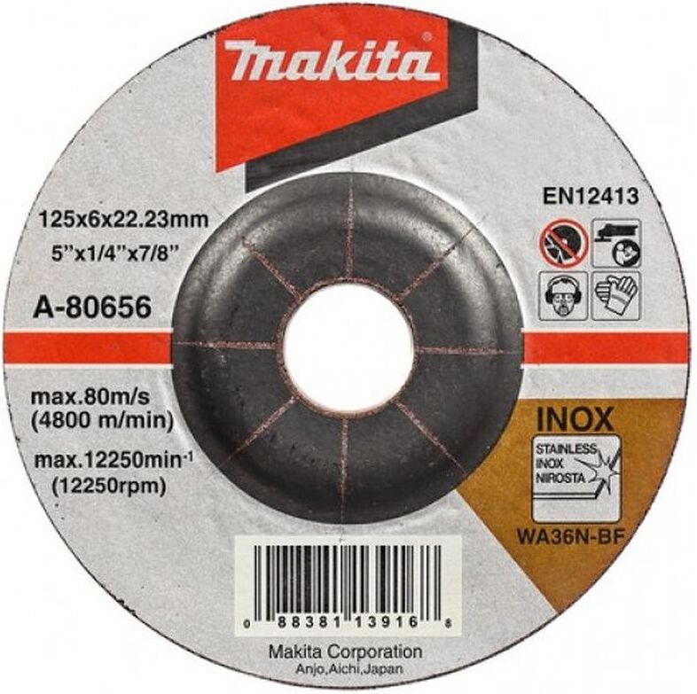 Makita A-80656 Meule a ébarber inox 125x6x22mm