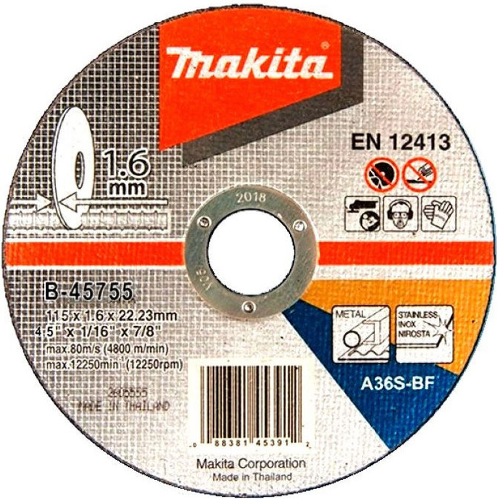 Makita B-45755 Disques a tronçonner 115x1,6x22,23