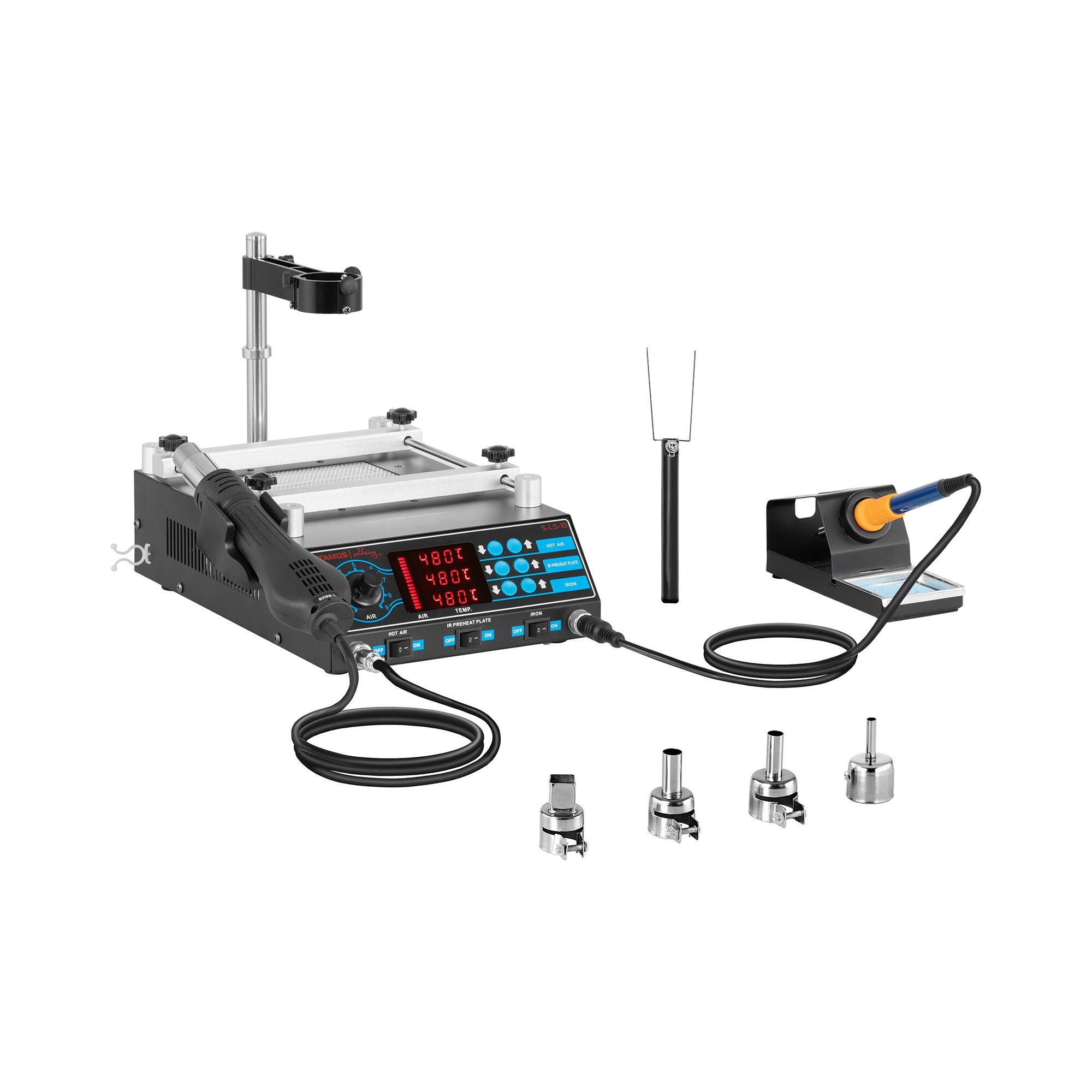 Stamos Soldering Soldering Station with Pre-Heater and 2 Racks – Basic