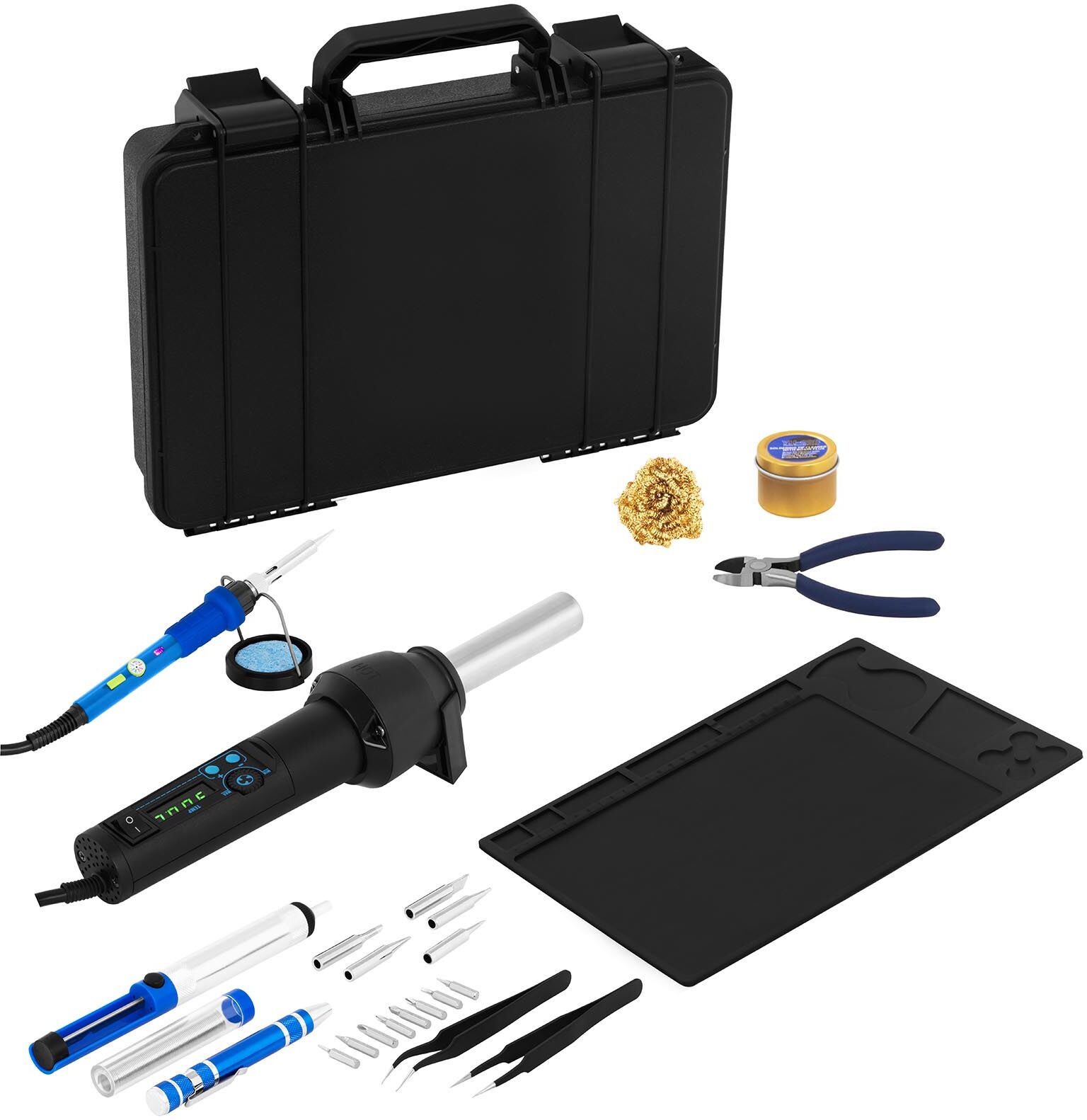 Stamos Soldering Soldering Iron Set - Soldering Iron 60 W - Hot Air Gun 650 W