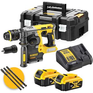 DeWalt DCH274P2T - Tassellatore a batteria 18V SDS-Plus con doppio mandrino - 2 x 5Ah