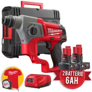 Milwaukee M12 CH-602X Trapano tassellatore SDS M12CH 12V - 2 Batterie 6Ah