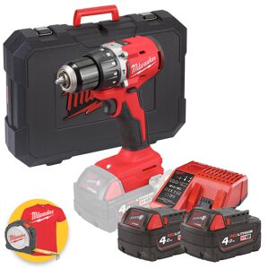 Milwaukee M18 BLPDRC-402C - Trapano avvitatore a percussione a batteria 18V - 2 x 4Ah