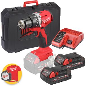 Milwaukee M18 BLPDRC-202C - Trapano avvitatore a percussione a batteria 18V - 2 x 2Ah