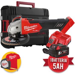 Milwaukee M18 FSAG125X - Smerigliatrice brushless a batteria 18V - Diametro 125MM - 1 x Batteria 5Ah