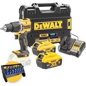 DeWalt DCD100YP2T-QW - Trapano avvitatore a batteria 18V anniversario 100 anni - 2 x 5Ah