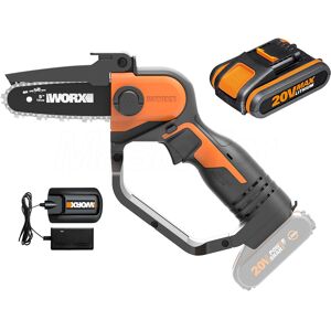 Worx WG324E - Potatore a catena a batteria 20V 2.0Ah