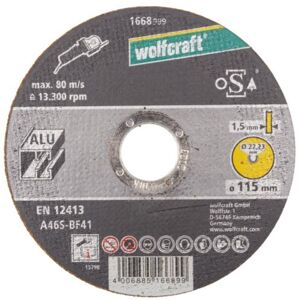 Wolfcraft DISCO DA TAGLIO PER ALLUMINIO EXTRA SOTTILE DN. 115 MM. 1668999