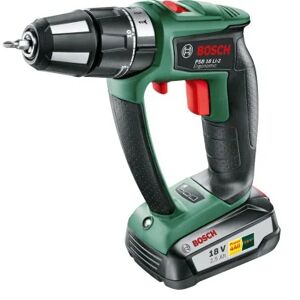 Bosch Trapano  PSB 18 LI-2 Ergonomic 1400 Giri/min Senza chiave 1,3 kg Nero, Verde [06039B0300]