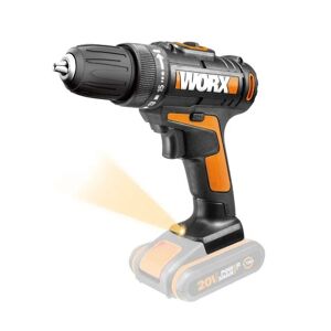 Worx Trapano Avvitatore WX101.9, 20 V, Senza Batteria e Caricabatterie