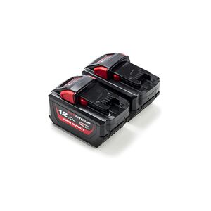 Milwaukee 2x M18 HB12 High Output / 4932464260 batterie (18 V, 12 Ah, Originale)