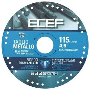 ECEF Disco Diamantato Da Taglio Per Metalli 115 Mm