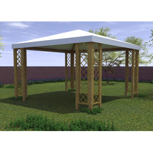 LOSA LEGNAMI Gazebo Capri 300x300 in legno LOSA esterni da vivere LO/GZ300300CG Naturale Legno