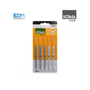 Koma Tools Set Di 5 Lame Per Seghetto Alternativo 3 Per Legno Hcs 12tpi 2 Per Metallo Hss 21tpi