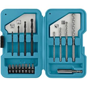 Makita SET  17 PUNTE E INSERTI PER FERRO E MURO CON BIT