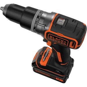 Black & Decker TRAPANO BATTENTE 18 V B&D BL188N-XJ 52 Nm A BATTERIA LITIO CORPO MACCHINA IN VALIGETTA