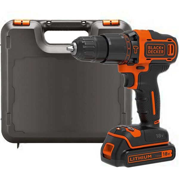 black & decker bdchd18k trapano a batteria 18 volt litio - bdchd18k