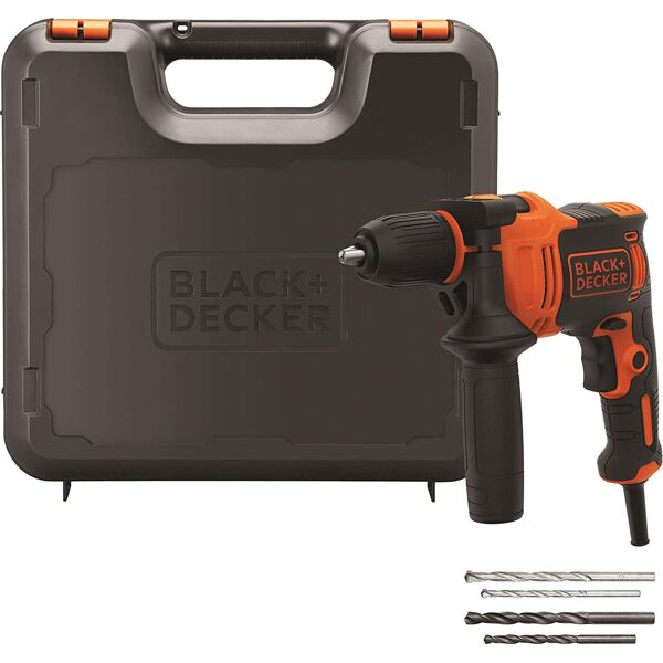 black & decker beh710kqs trapano percussione 2 velocità meccaniche 710w mandrino autoserrante con valigetta e accessori - beh710kqs