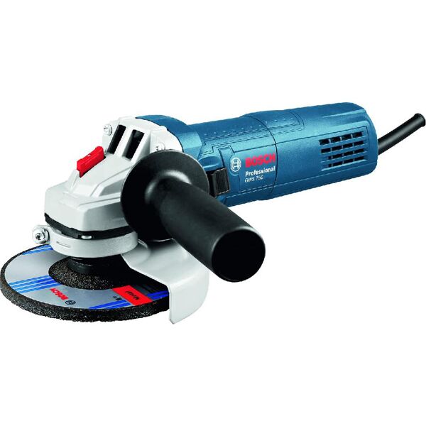 bosch gws 750 smerigliatrice angolare potenza 750 watt diametro disco 115 mm 11000 g/min + disco diamantato - gws 750