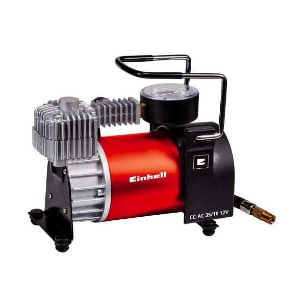 einhell 2072121 compressore ad aria portatile per auto 12v pressione 10 bar con accessori per gonfiaggio - 2072121 cc-ac 35/10