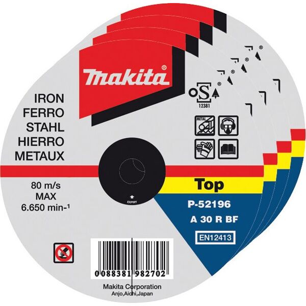 makita p-53001 disco da taglio per ferro Ø 115 mm confezione 50 pezzi - p-53001