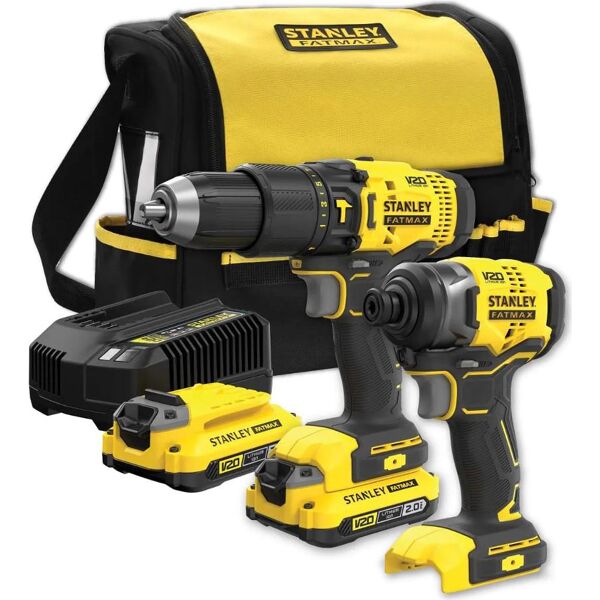 stanley sfmck465d2s trapano a percussione a batteria 18 volt con accessori e borsa - sfmck465d2s