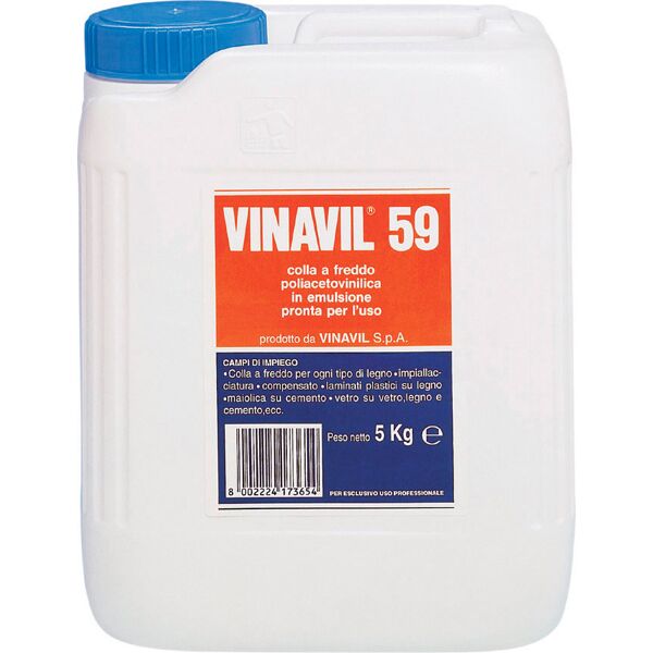 vinavil 59 colla vinilica per legno e materiali plastici confezione da 5 kg - 59