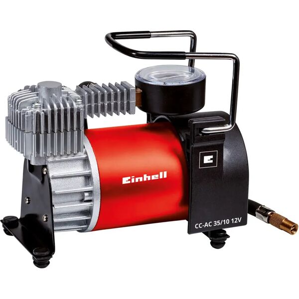 einhell_italia mini compressore d'aria per auto 12 v cavo accendisigari 2,8 m tubo gonfiaggio ruote 1,5 m