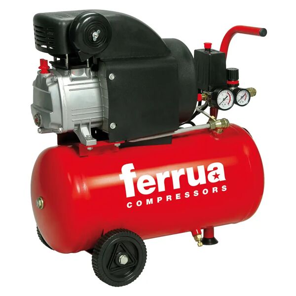 ferrua compressore 24l  2 hp lubrificato rc2/24 pressione 8 bar aria aspirata 210 l/min