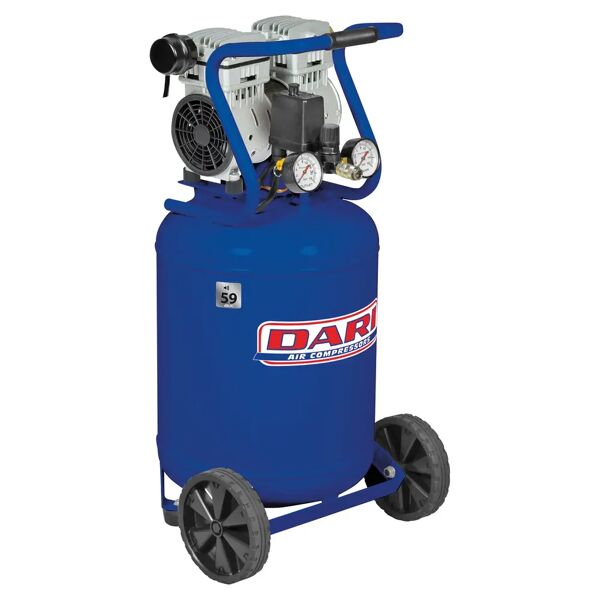 dari compressore verticale 50 l  59 db silenziato 1,3 hp 8 bar aria aspirata 150 l/min