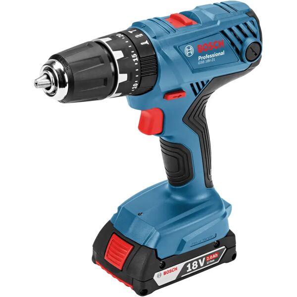 bosch trapano battente  18 v gsb 18v-21 2 batterie litio 2 ah peso 1,2kg