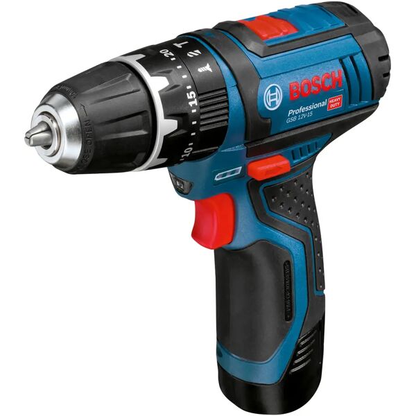 bosch trapano battente  12 v gsb 12v -15 professional 2 batterie peso 1 kg