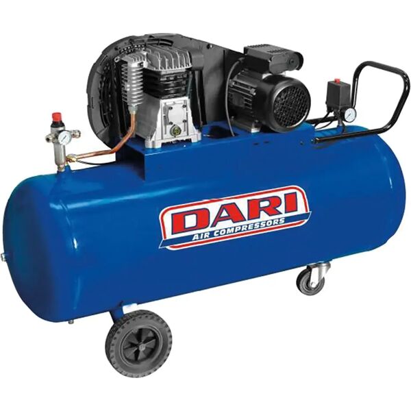 dari compressore a cinghia 100 l  2 hp dec100 pressione 10 bar aria aspirata 255 l/min