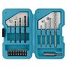 Makita SET  17 PUNTE E INSERTI PER FERRO E MURO CON BIT