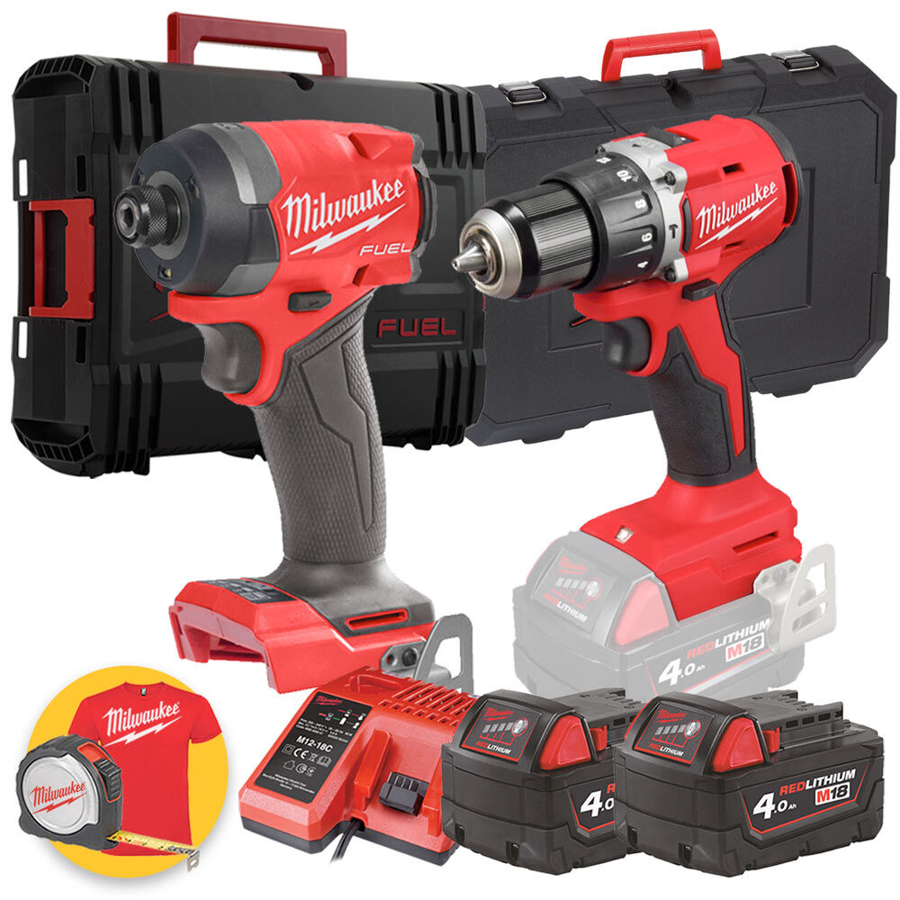 Milwaukee M18 Kit utensili - Trapano avvitatore a batteria BLPDRC + Avvitatore a impulsi FID3