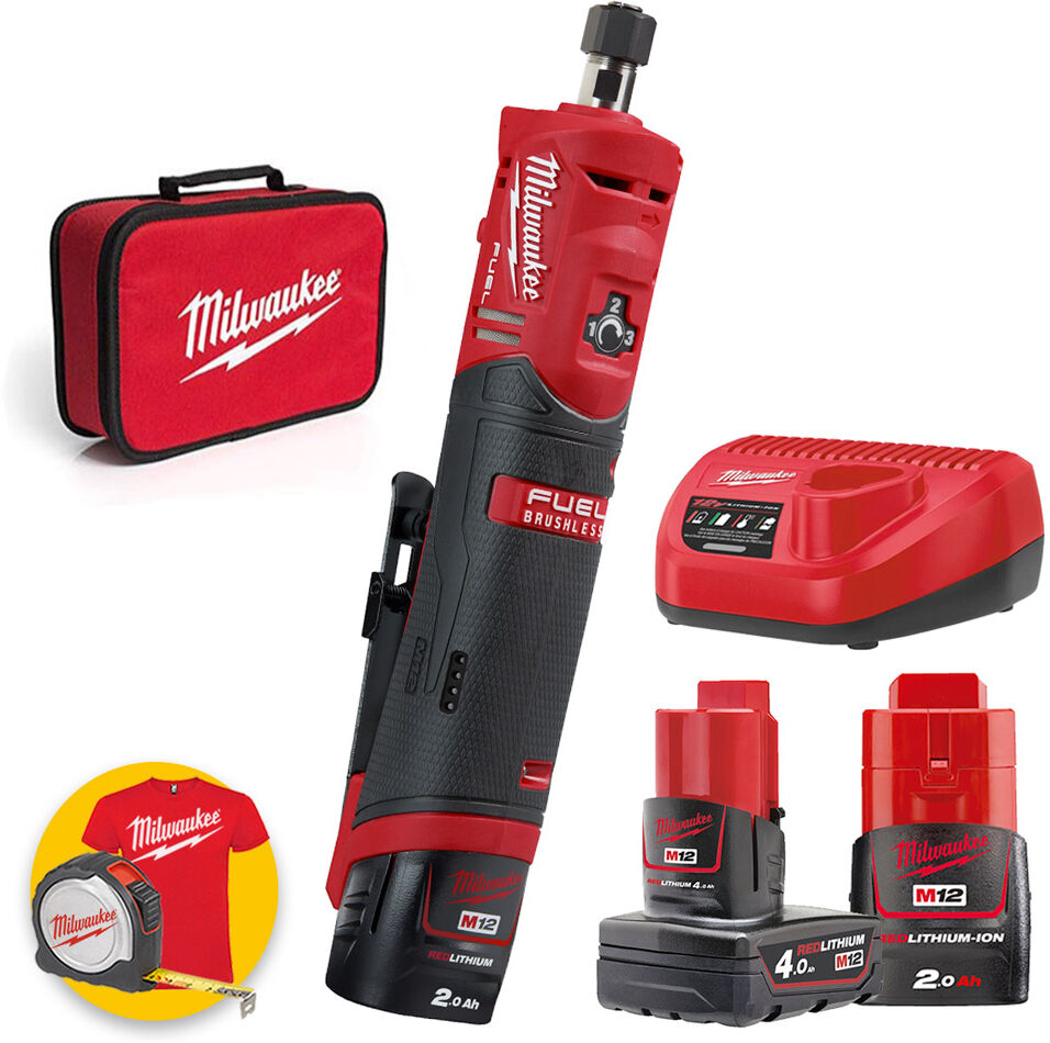 Milwaukee M12 FDGS-422B - Smerigliatrice dritta a batteria 12V Fuel